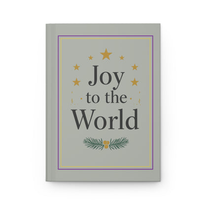 Decorative card with 'Joy to the World' text and stars on a gray background