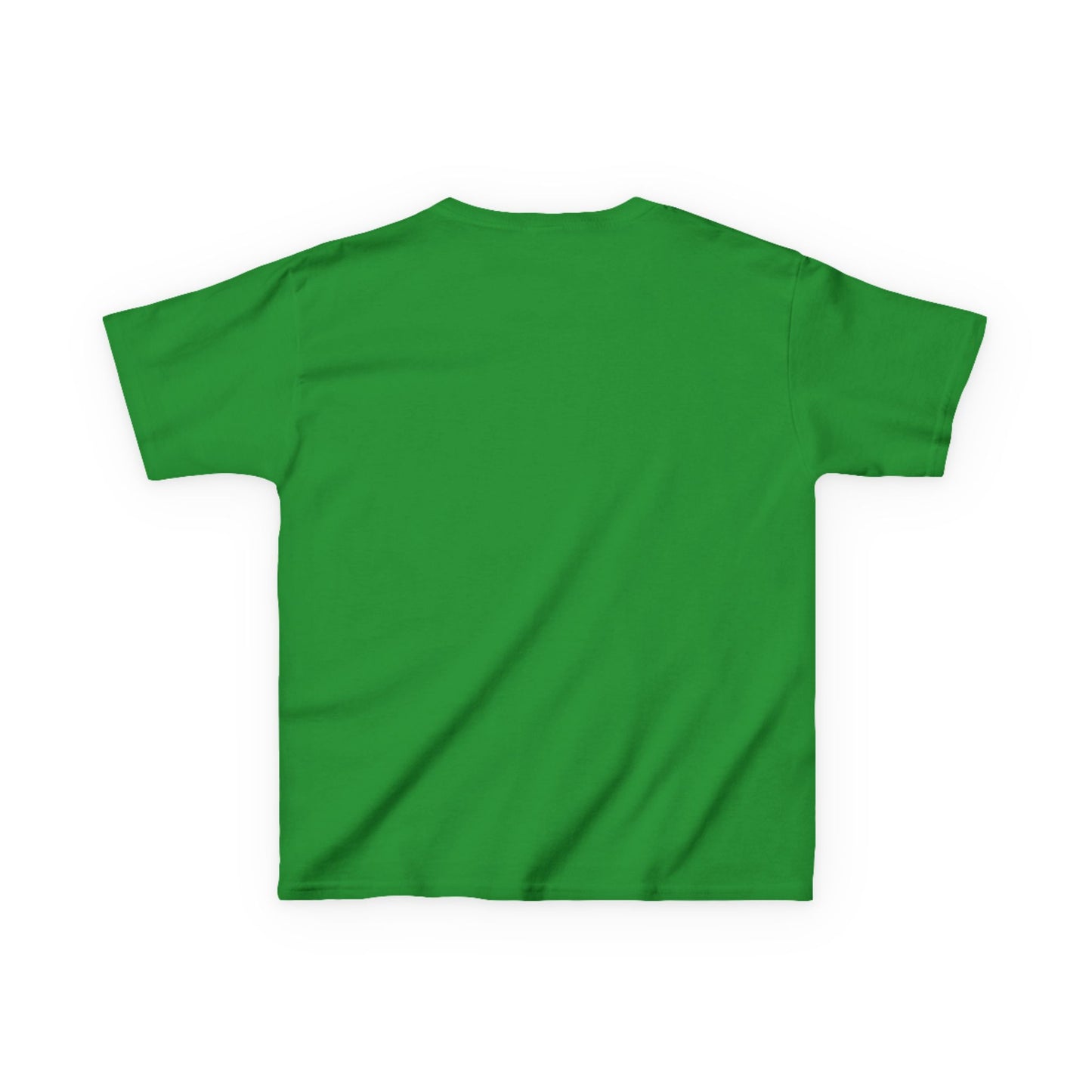 Back view of kids cotton t-shirt in solid color