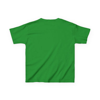 Back view of kids cotton t-shirt in solid color