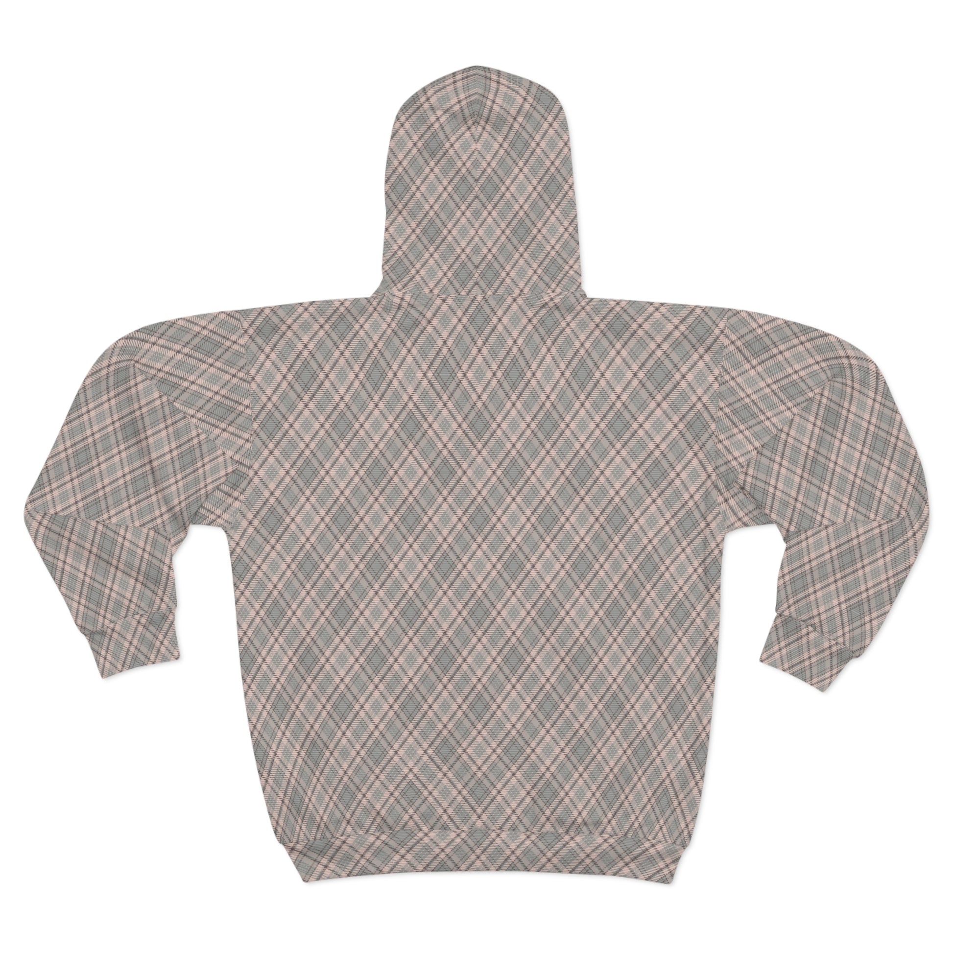 Unisex zip hoodie featuring diamond cut-inspired straight-line design in minimalist style.

