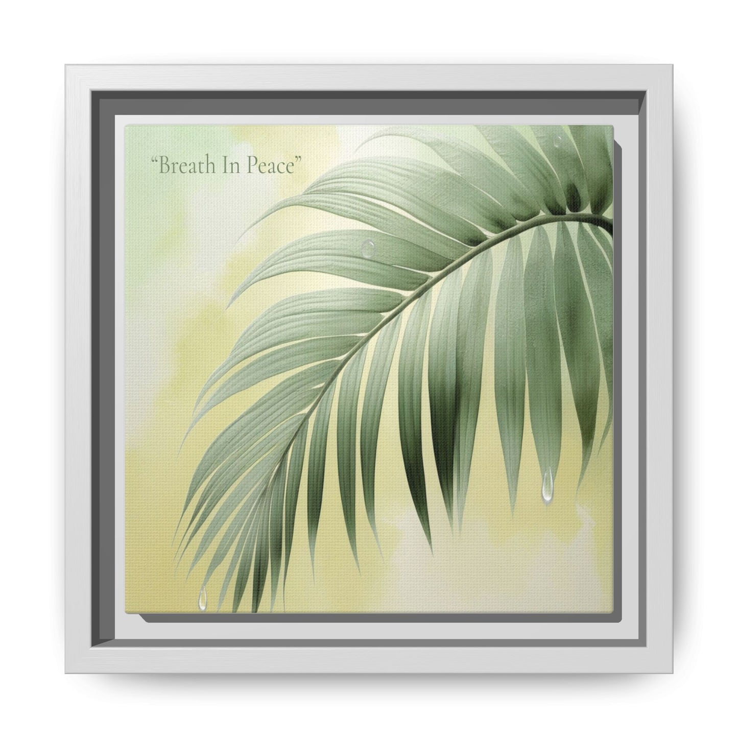 minimalist palm leaf matte canvas wall art-framed botanical print