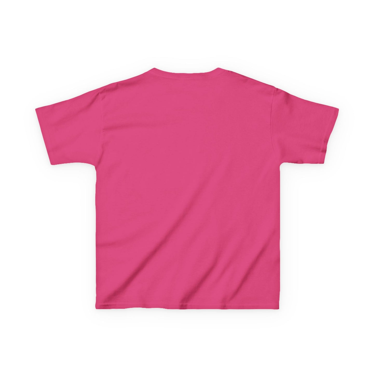 Back view of kids cotton t-shirt in solid color