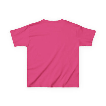 Back view of kids cotton t-shirt in solid color