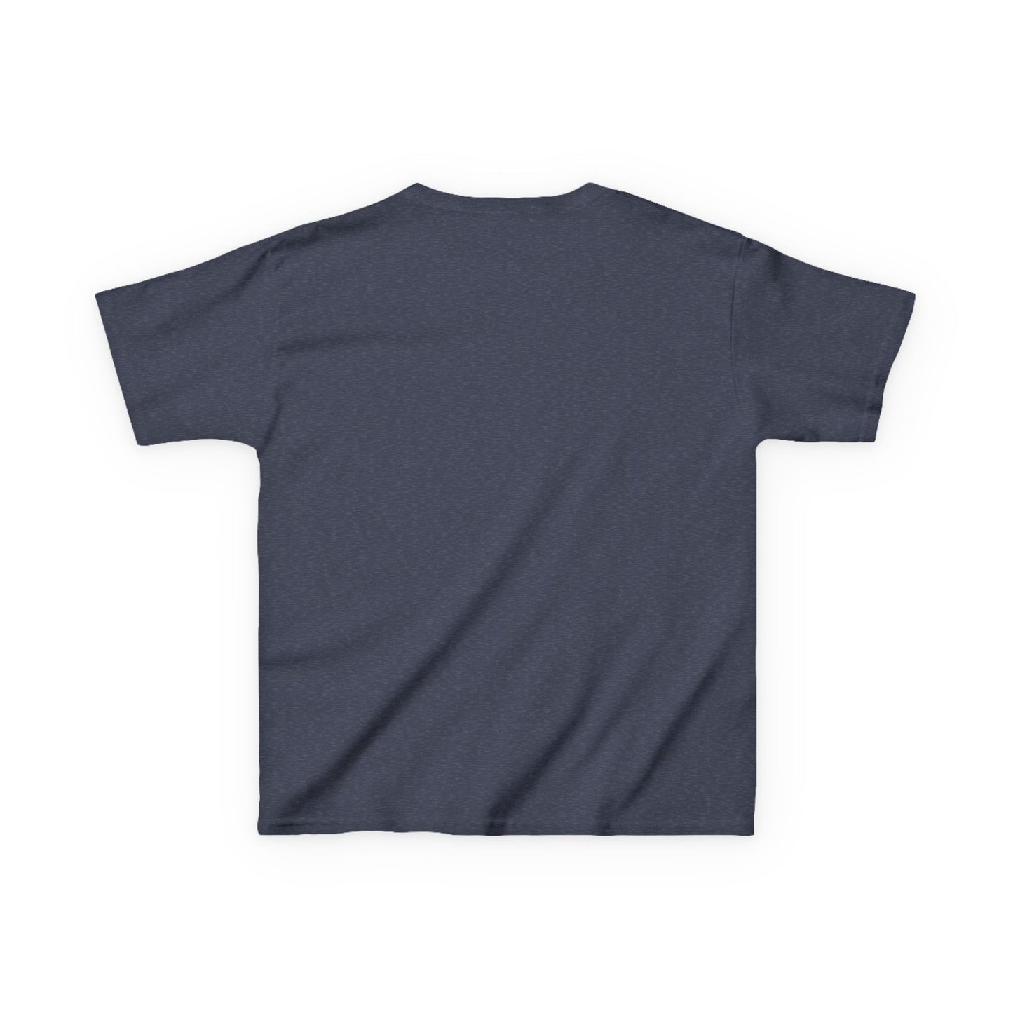 Plain navy blue t-shirt on a white background