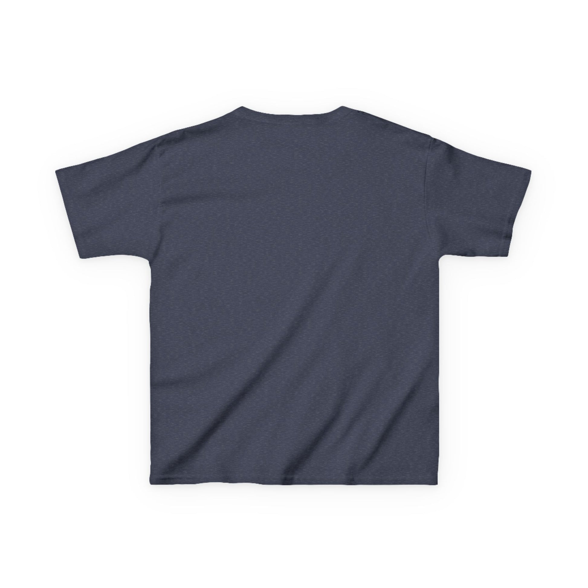 Plain navy blue t-shirt on a white background