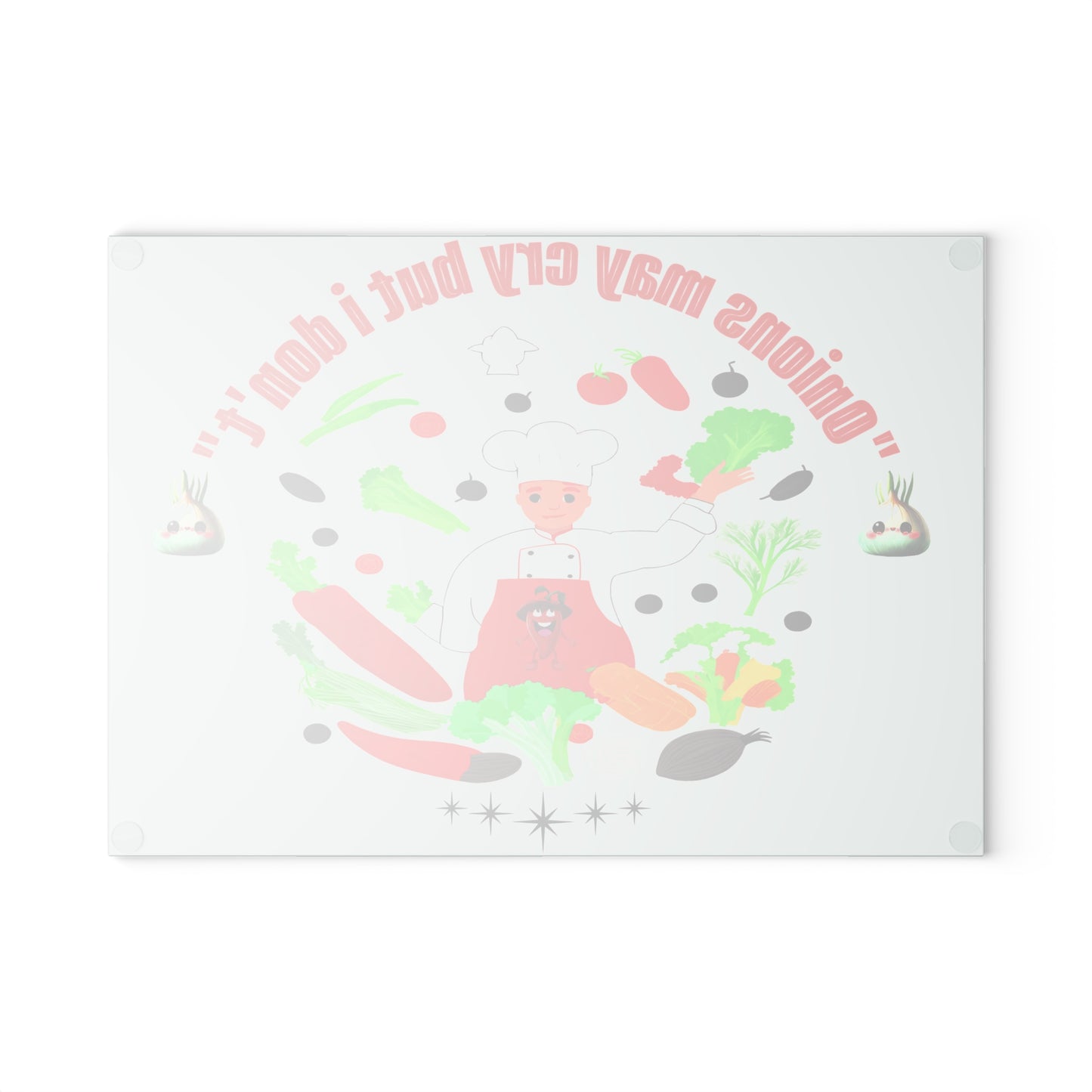 Onions May Cry But I Don’t – Funny Chef-Themed Cutting Board