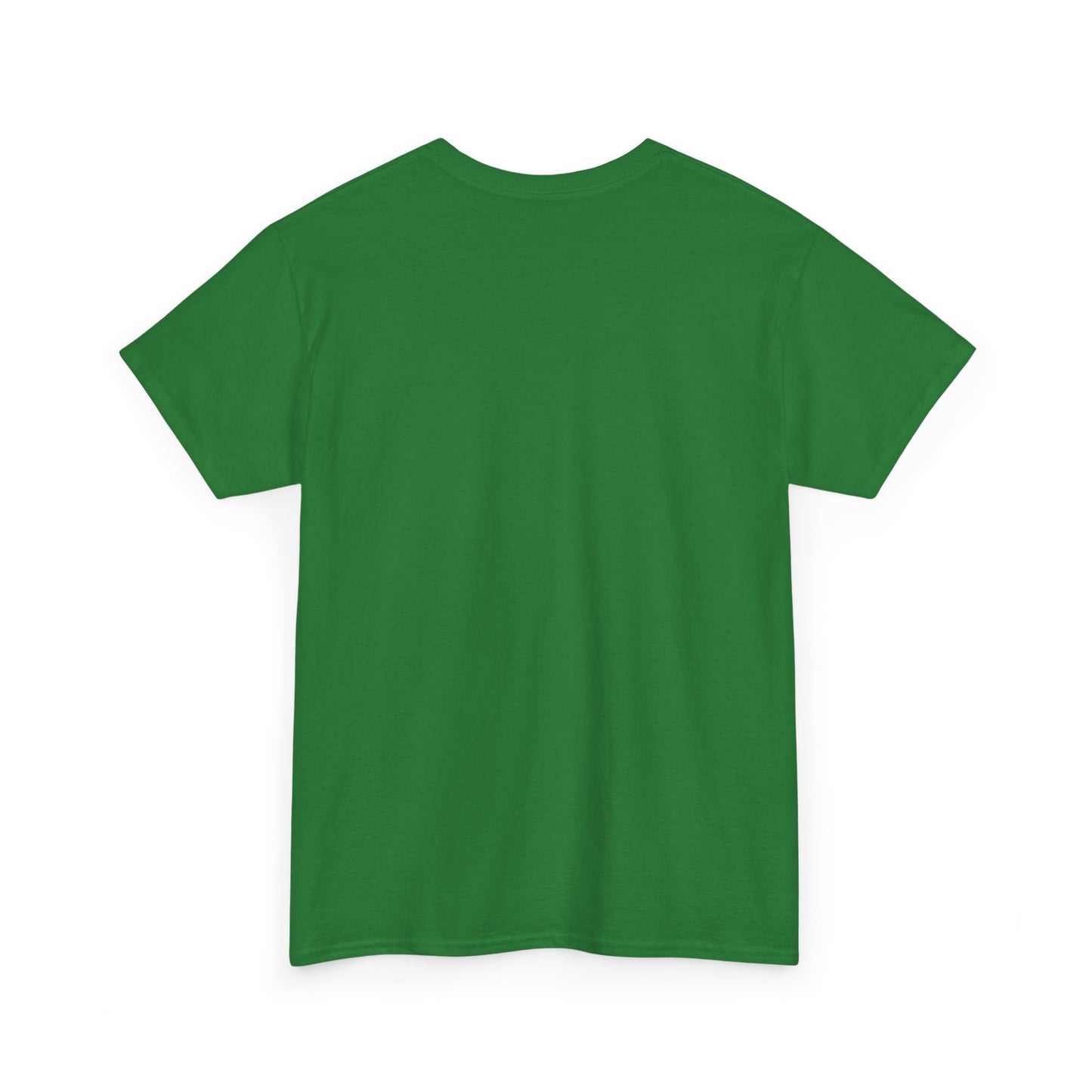 Turf Green t-shirt shown from the back on a white background