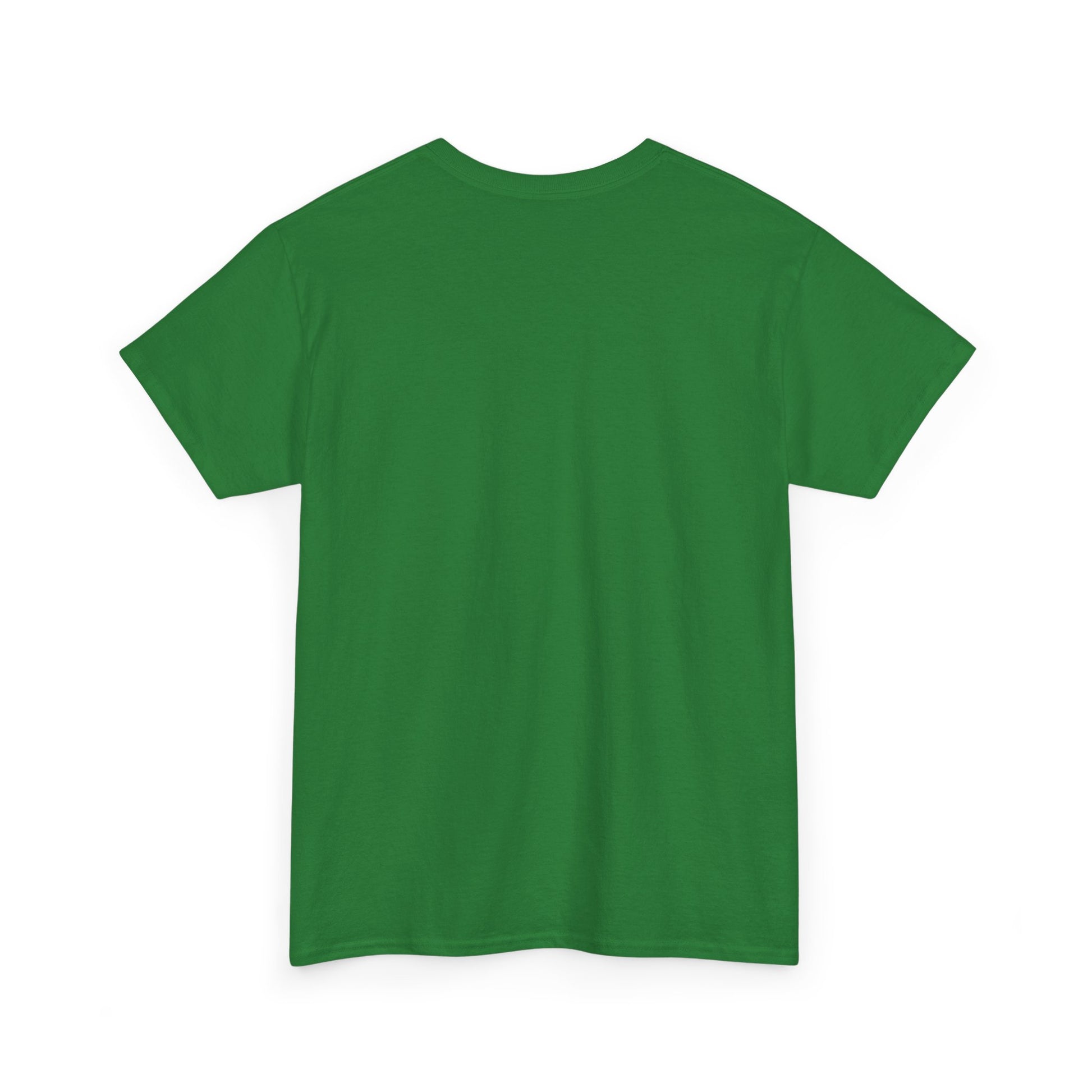 Turf Green t-shirt shown from the back on a white background
