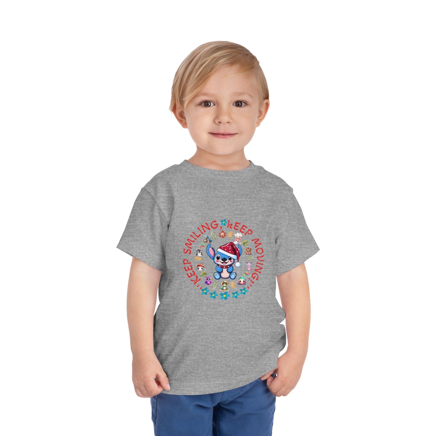 Keep Smiling Keep Moving – Toddler Dog Graphic Tee