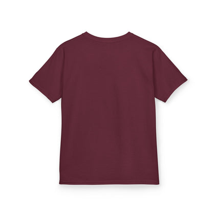 Maroon t-shirt on a white background