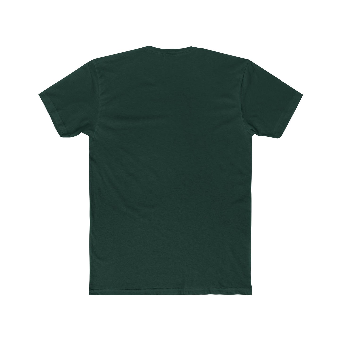Plain dark green t-shirt on a white background