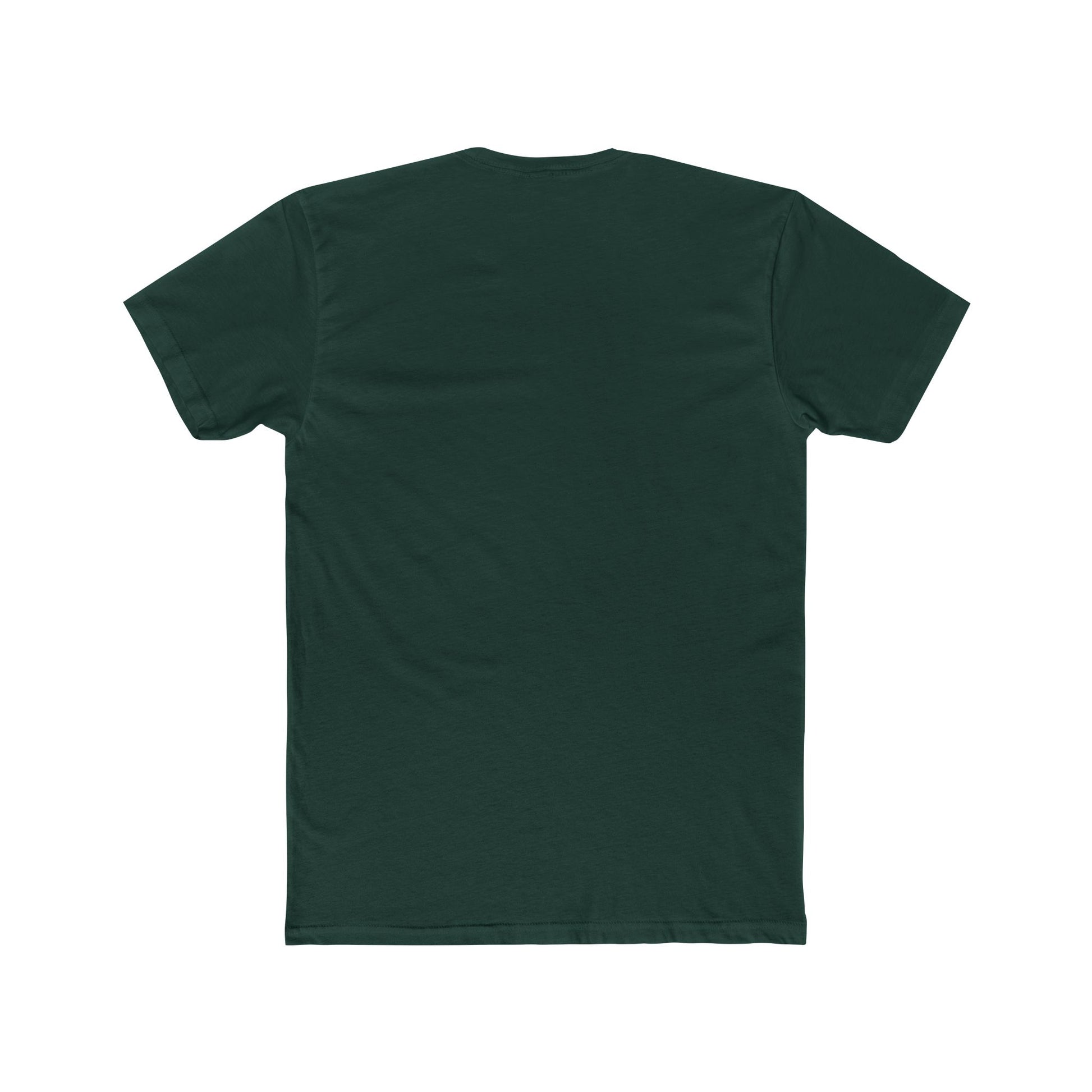 Plain dark green t-shirt on a white background