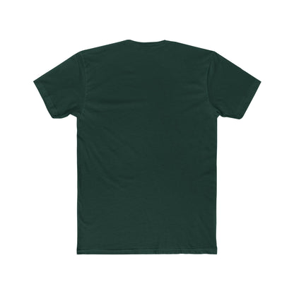 Plain dark green t-shirt on a white background