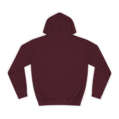 Maroon hoodie shown from the back on a white background.