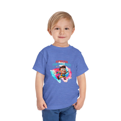 "Spread the Colors! Vibrant Cartoon Toddler Short Sleeve Tee-shirt for Kids & Youth"