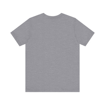 Plain back view of short sleeve jersey tee