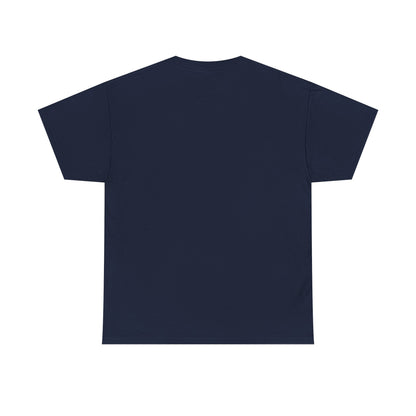 Navy blue t-shirt on a white background