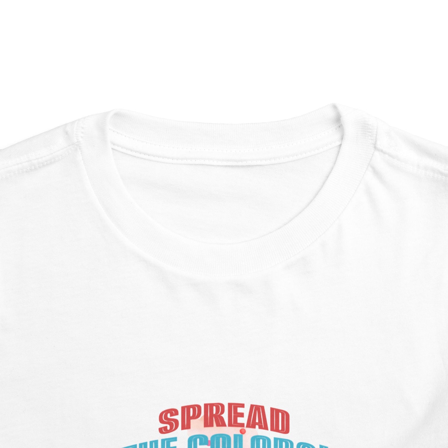 "Spread the Colors! Vibrant Cartoon Toddler Short Sleeve Tee-shirt for Kids & Youth"