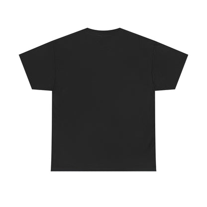 Plain back view of unisex white cotton T-shirt