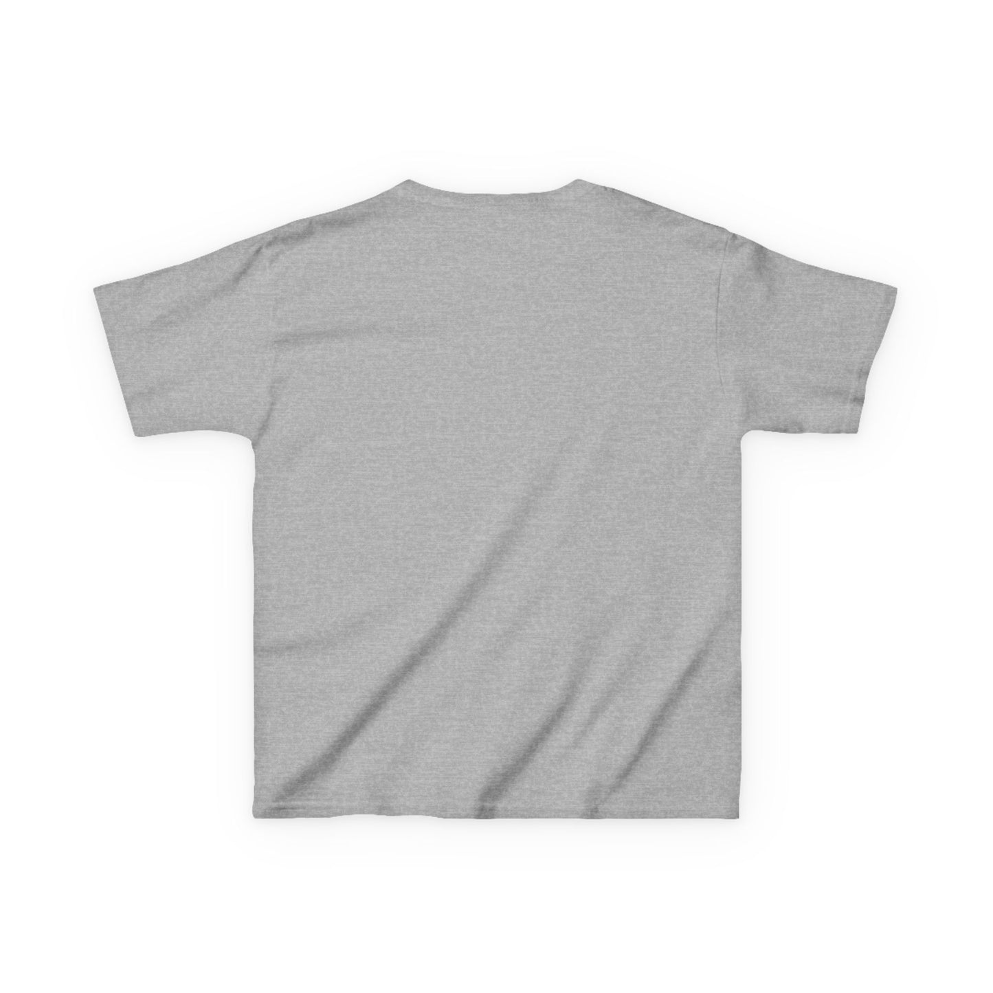 Back view of kids cotton t-shirt in solid color