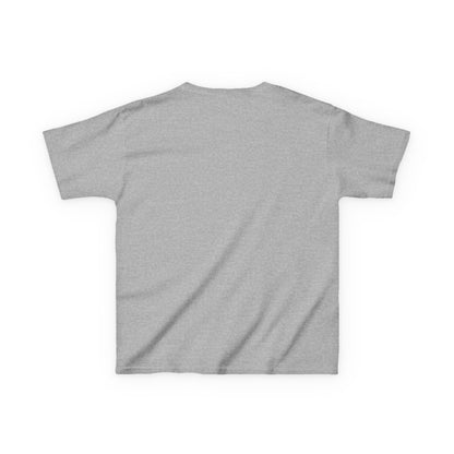 Back view of kids cotton t-shirt in solid color
