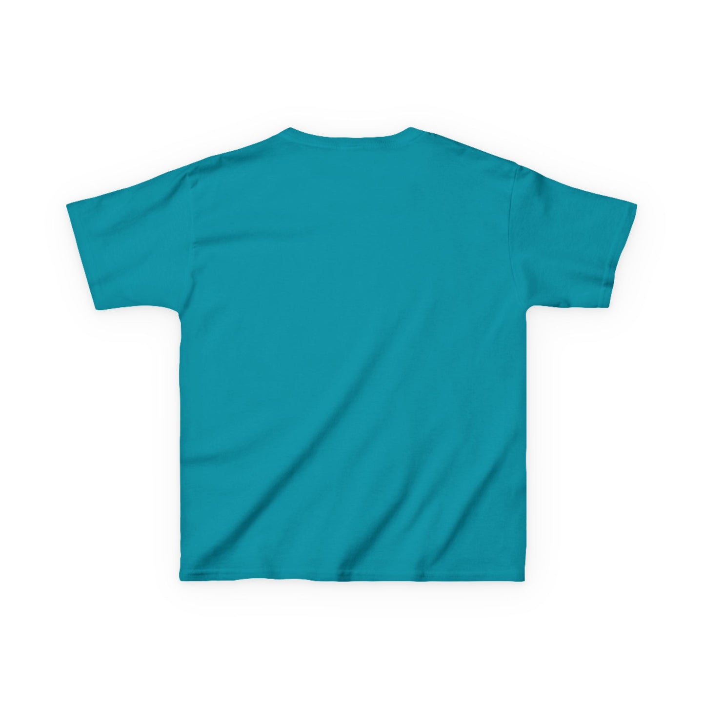 Back view of kids cotton t-shirt in solid color