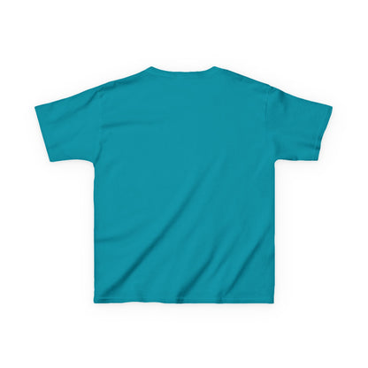 Back view of kids cotton t-shirt in solid color