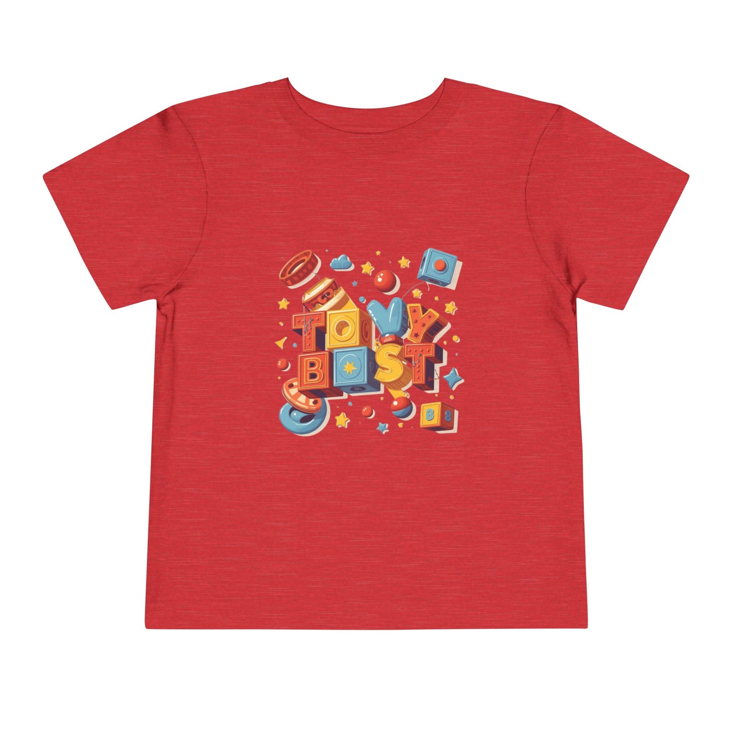 Colorful Throwback Kid graphic on t-shirt inspired by 90s toys and primary color retro