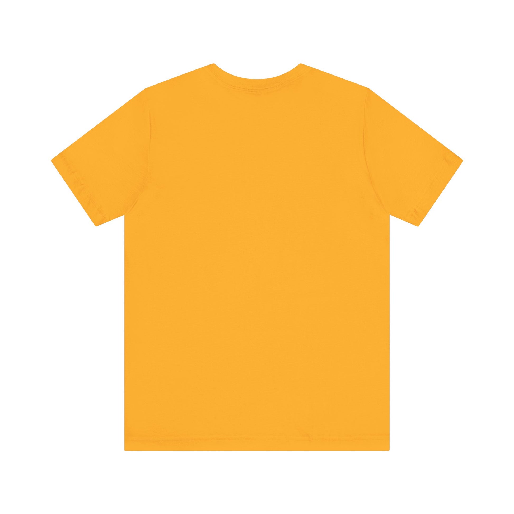 Plain back view of short sleeve jersey tee