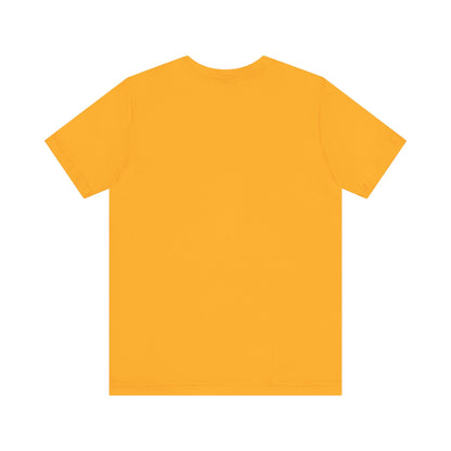 Plain back view of short sleeve jersey tee