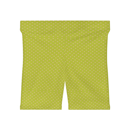 High-waisted women’s biker shorts with stretchy fit and mid-thigh length

