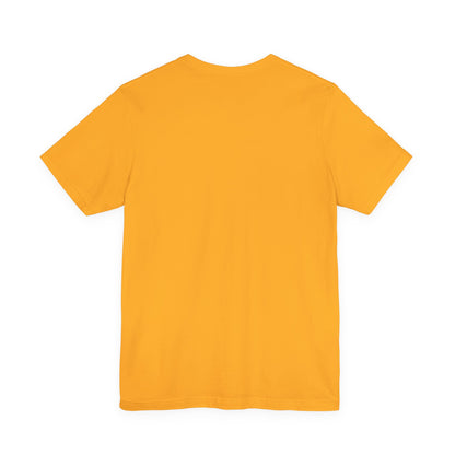 Plain back view of short sleeve jersey tee