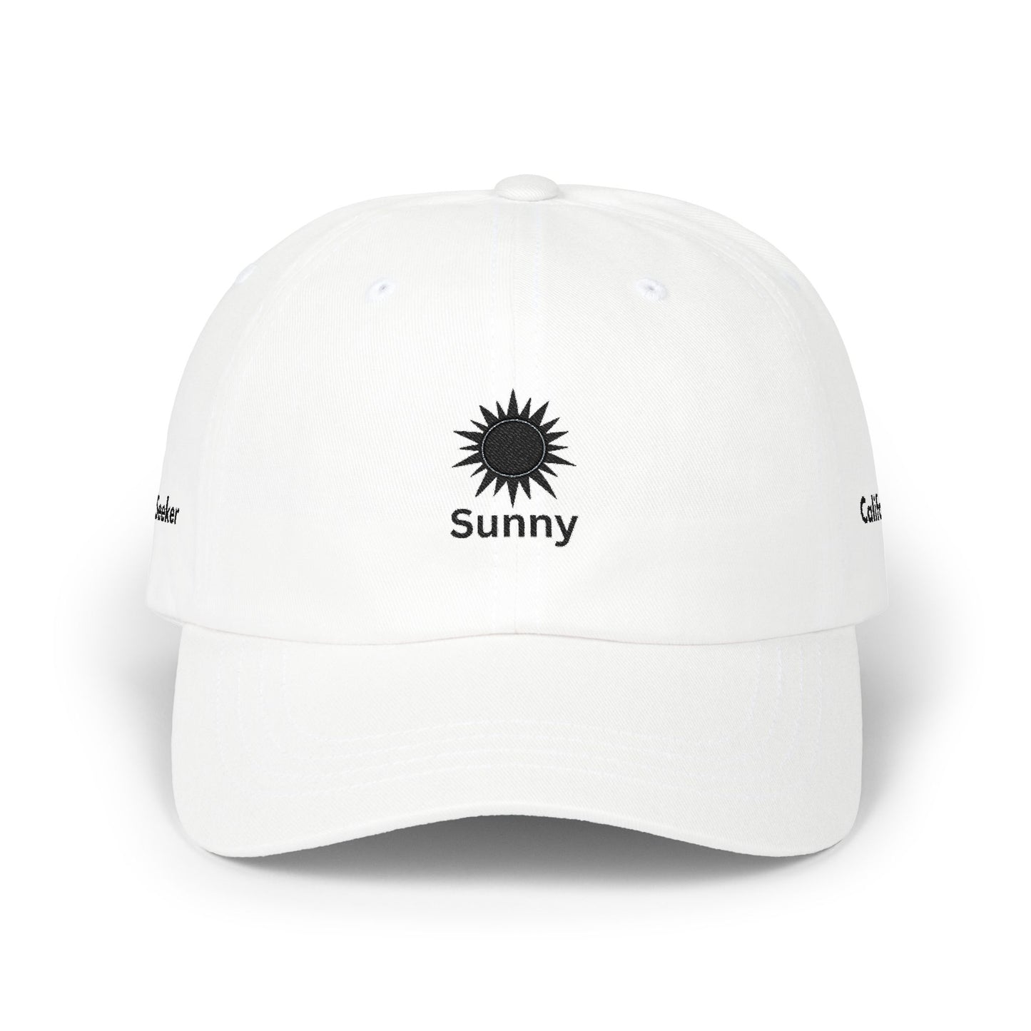 Minimal Sun Dad Hat, Embroidered Dad Cap, Aesthetic Baseball Cap, Custom Side Text Hat, Summer Gift, Vintage Style Cap