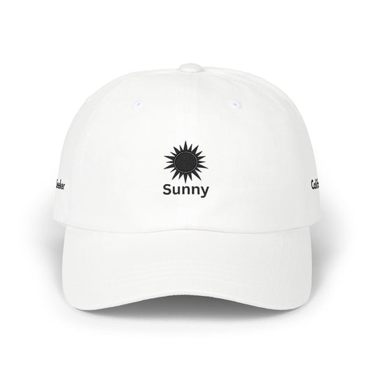 Minimal Sun Dad Hat, Embroidered Dad Cap, Aesthetic Baseball Cap, Custom Side Text Hat, Summer Gift, Vintage Style Cap