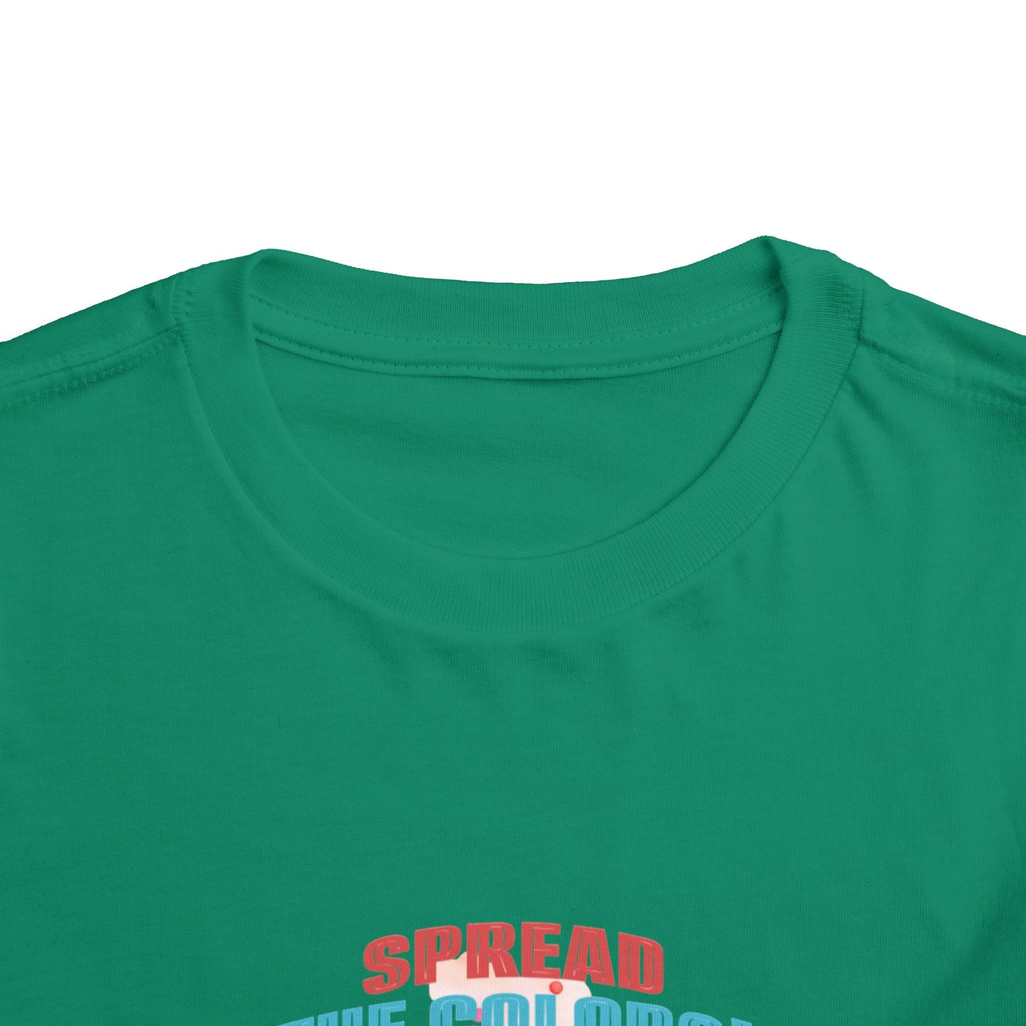 "Spread the Colors! Vibrant Cartoon Toddler Short Sleeve Tee-shirt for Kids & Youth"