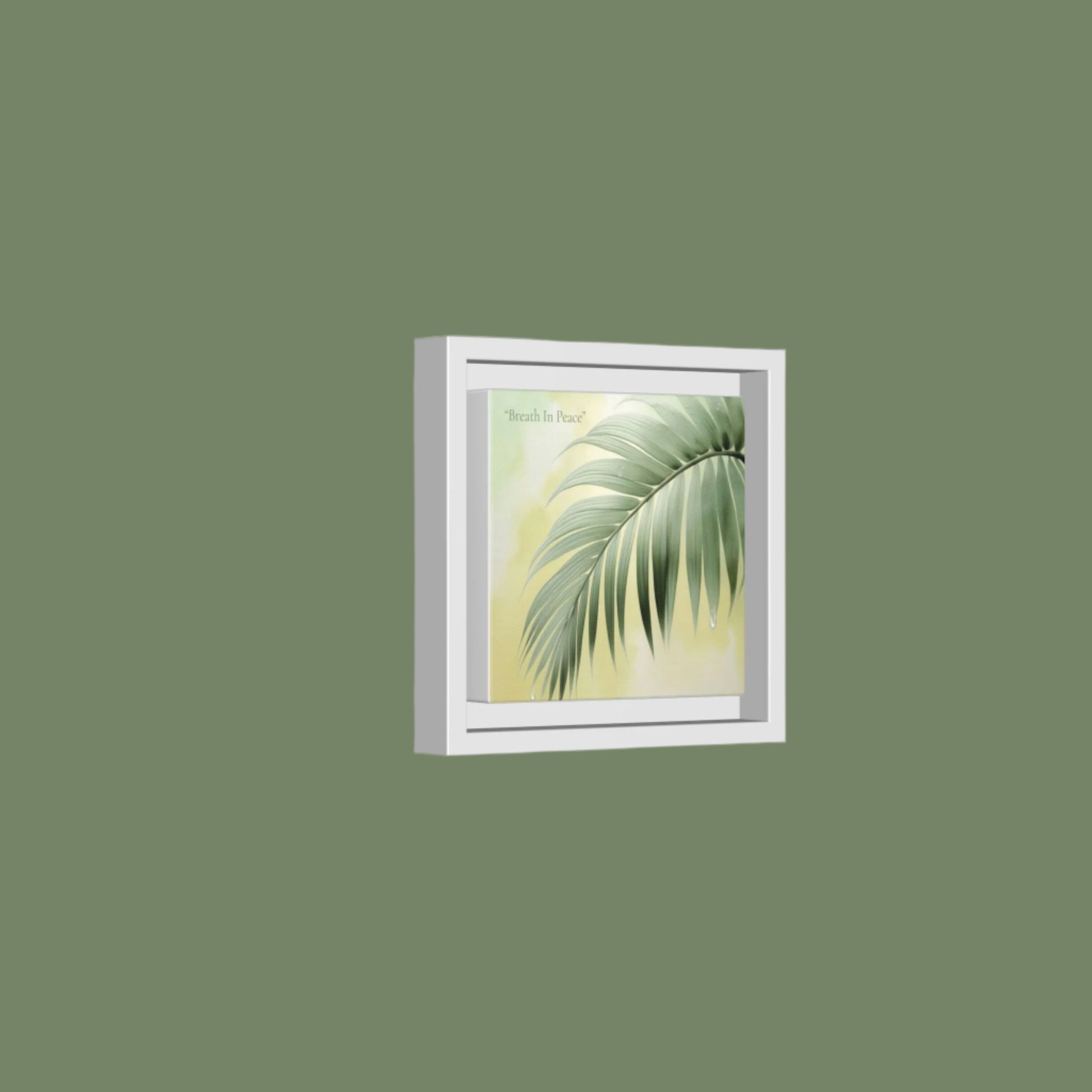 minimalist palm leaf matte canvas wall art-framed botanical print