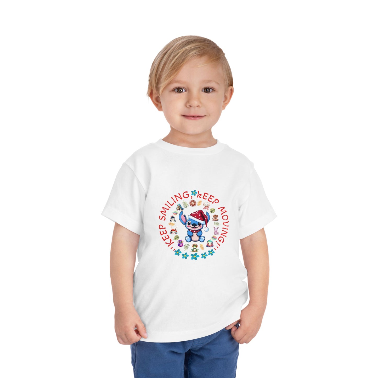 Keep Smiling Keep Moving – Toddler Dog Graphic Tee