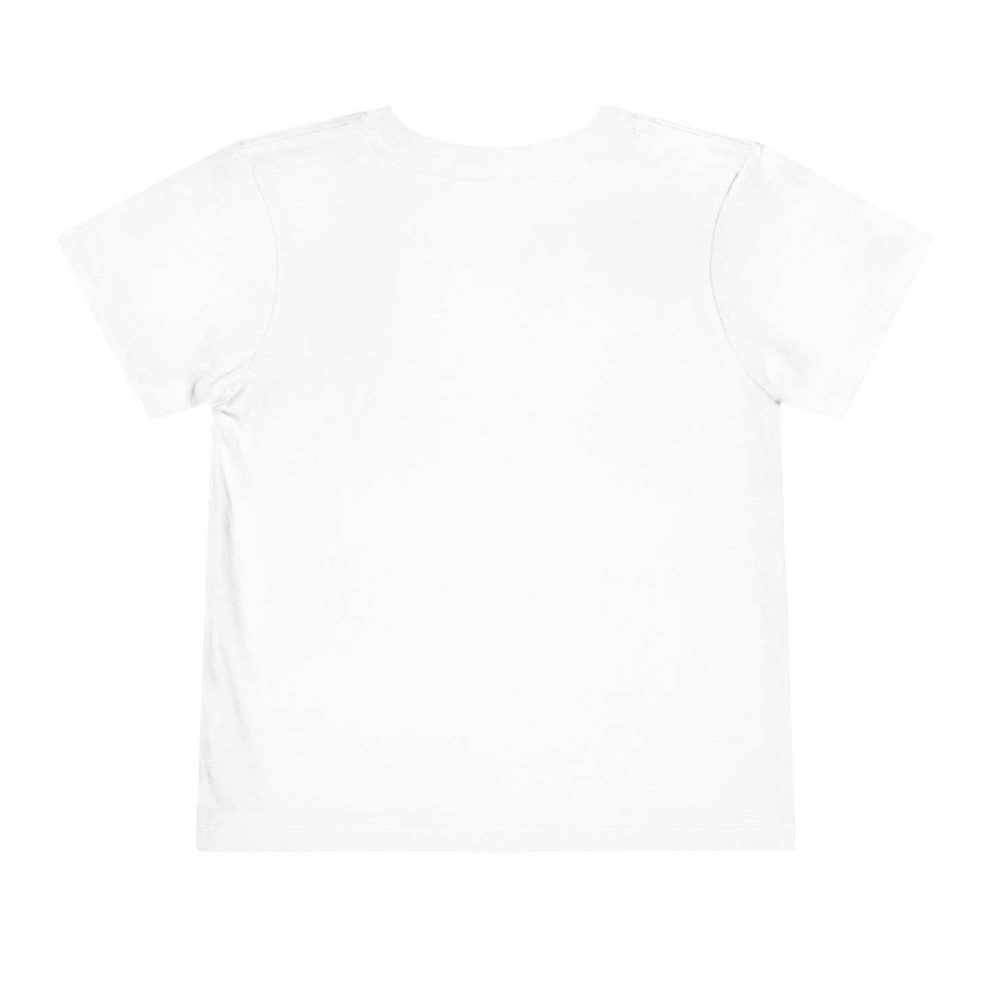 Throwback Kid retro t-shirt back view with clean solid background and primary color design theme