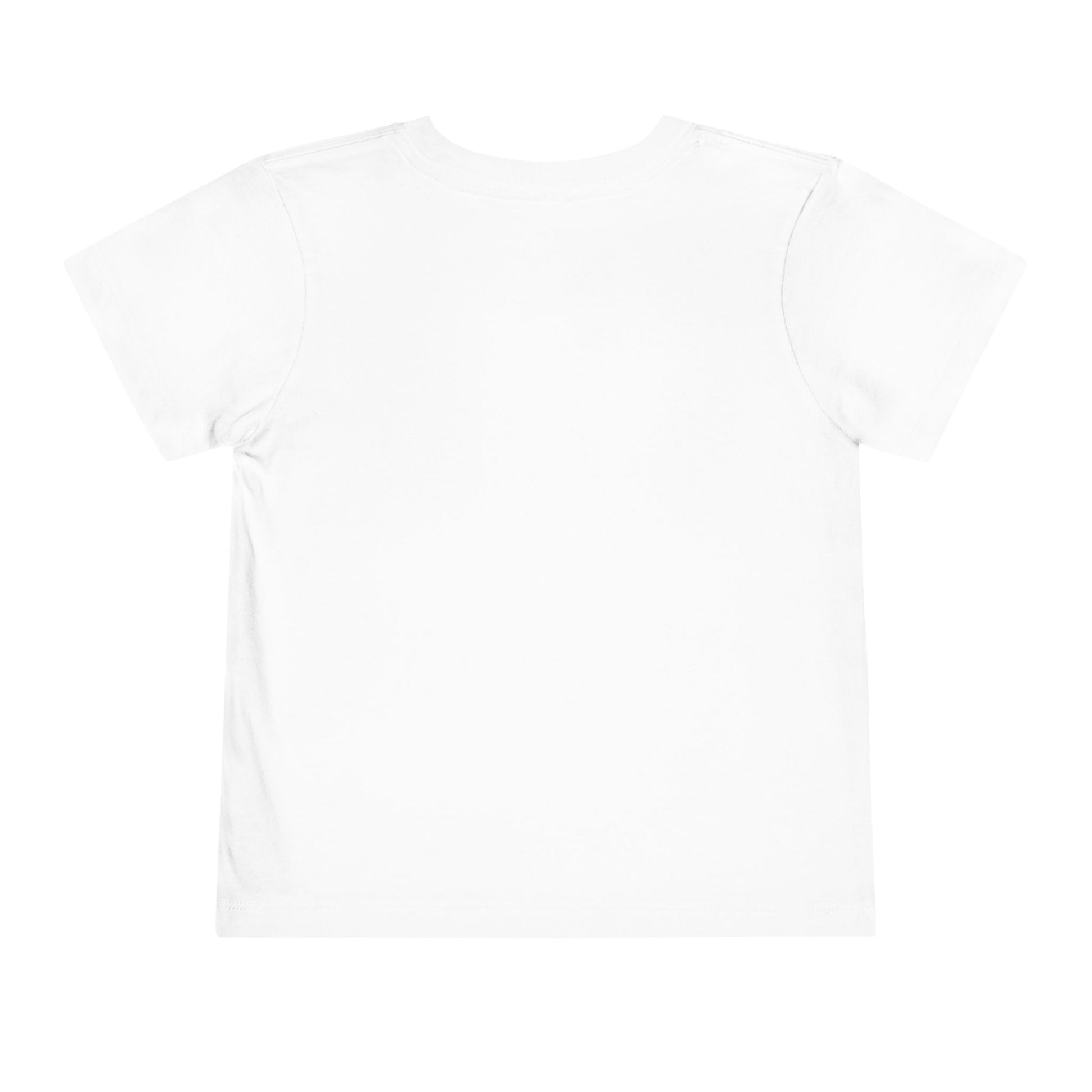 Throwback Kid retro t-shirt back view with clean solid background and primary color design theme