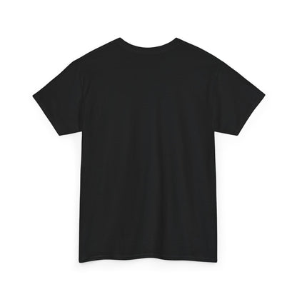 Plain back view of unisex white cotton T-shirt