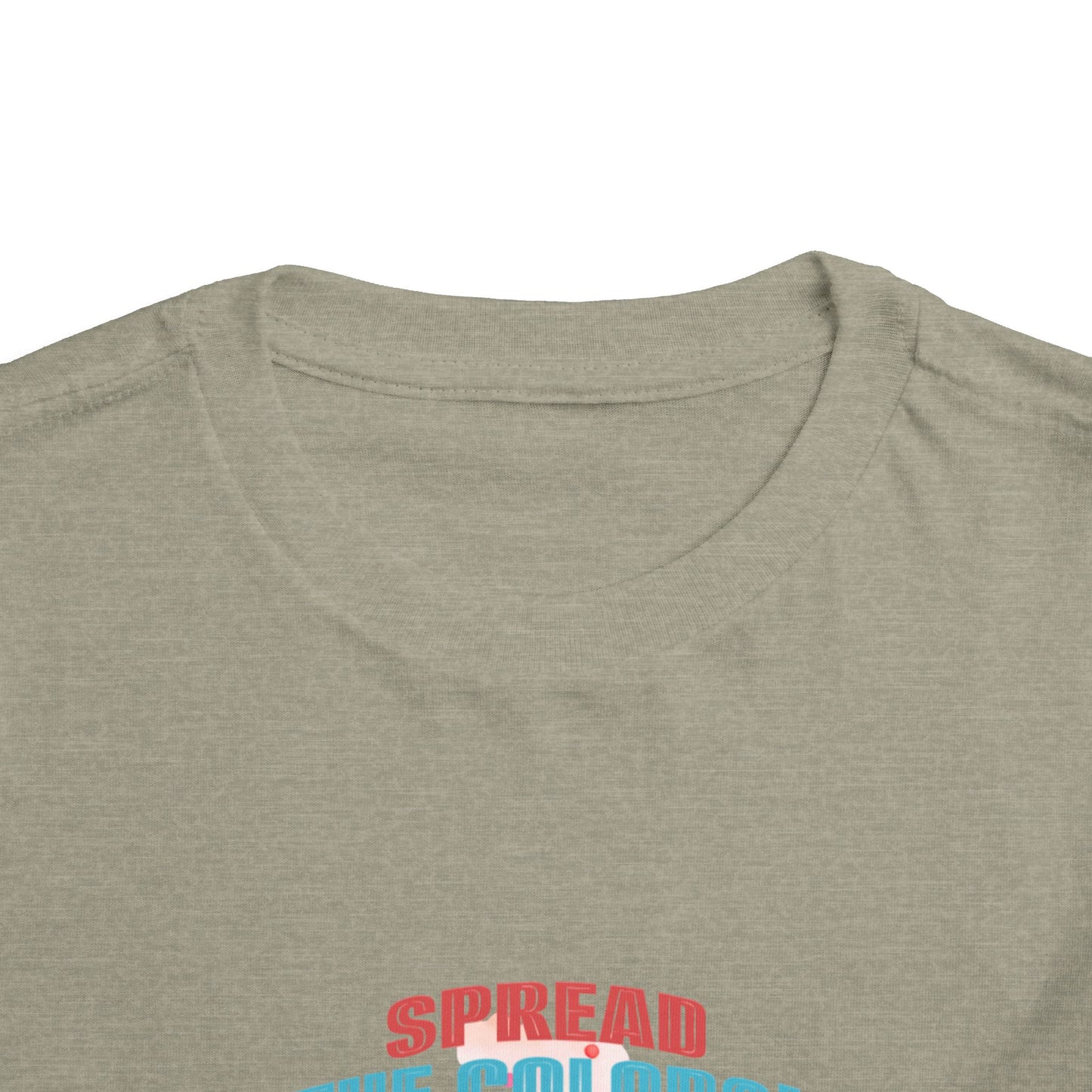 "Spread the Colors! Vibrant Cartoon Toddler Short Sleeve Tee-shirt for Kids & Youth"
