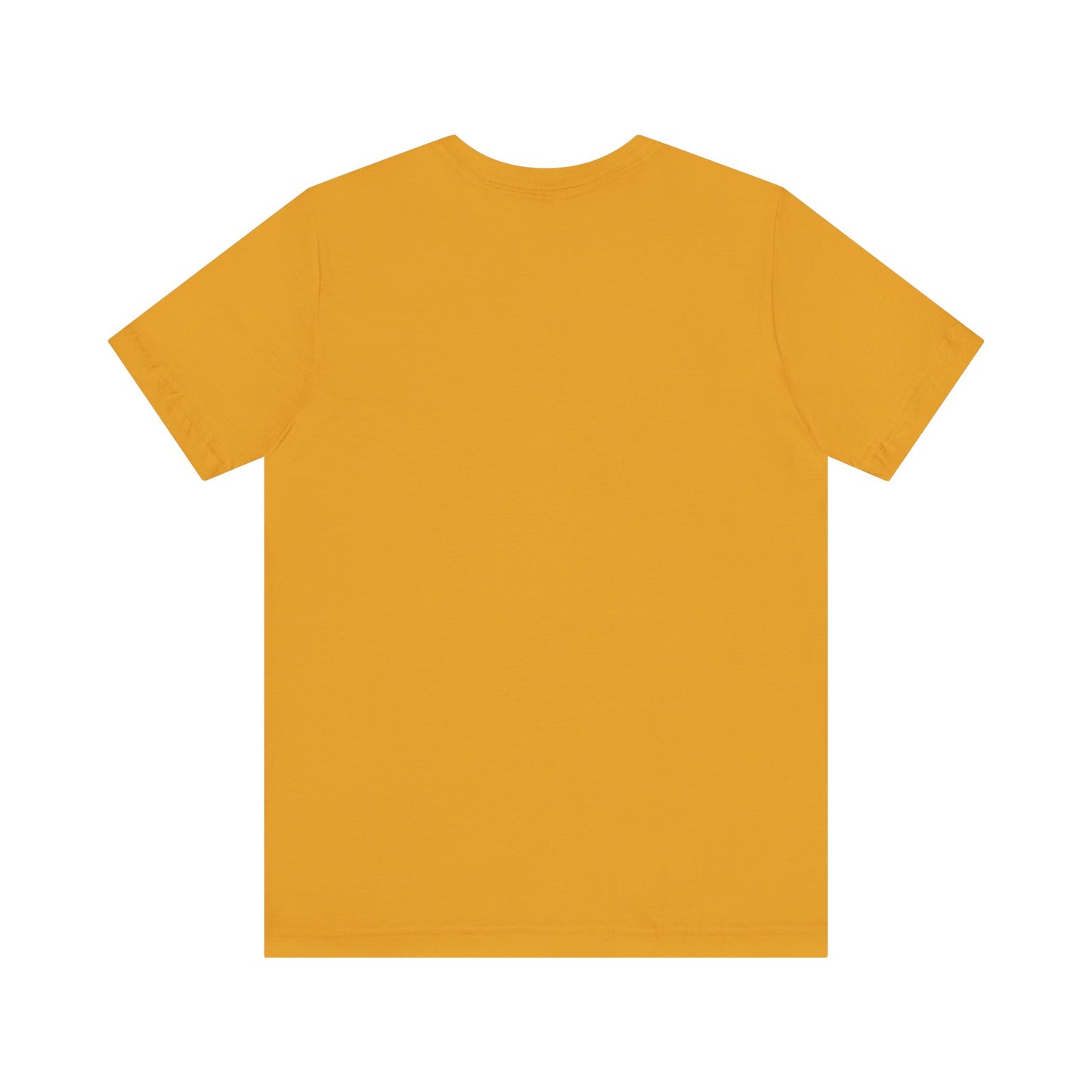 Plain back view of short sleeve jersey tee