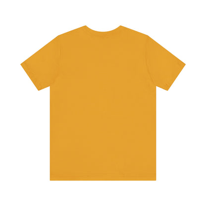 Plain back view of short sleeve jersey tee