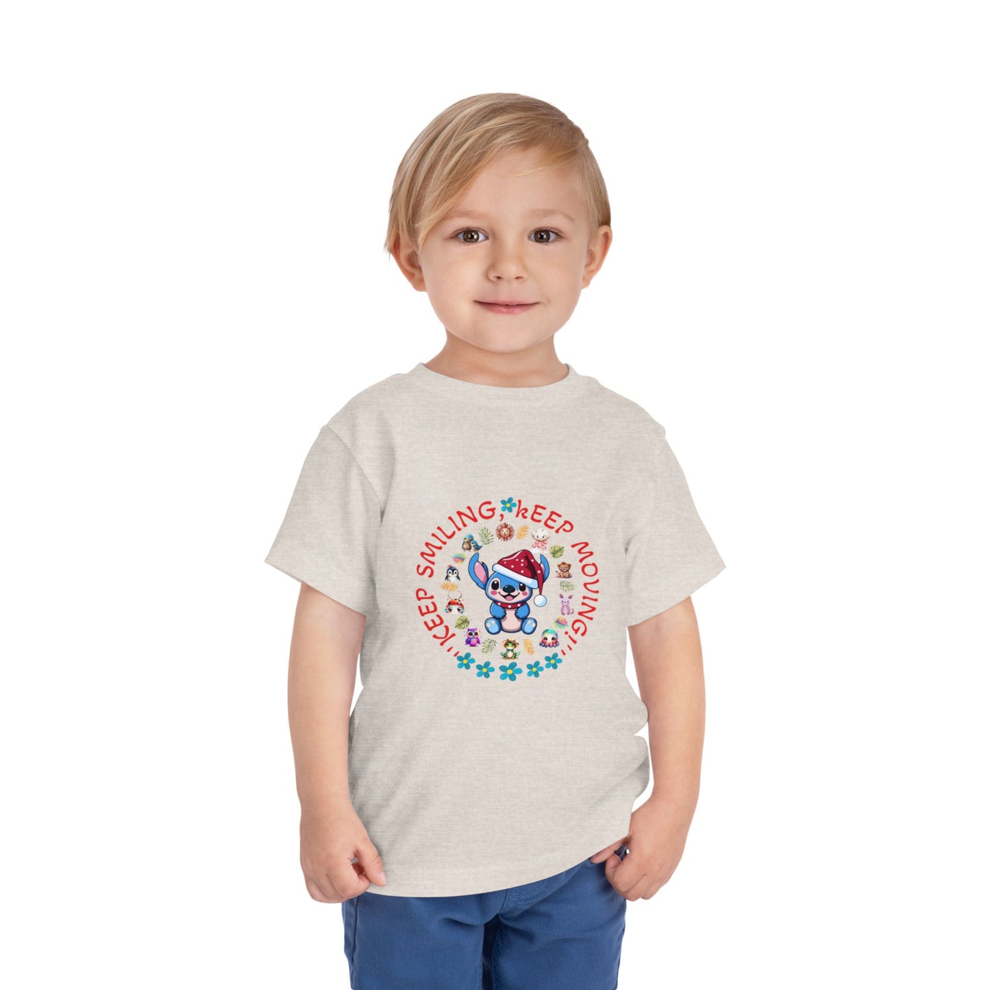 Keep Smiling Keep Moving – Toddler Dog Graphic Tee