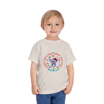 Keep Smiling Keep Moving – Toddler Dog Graphic Tee