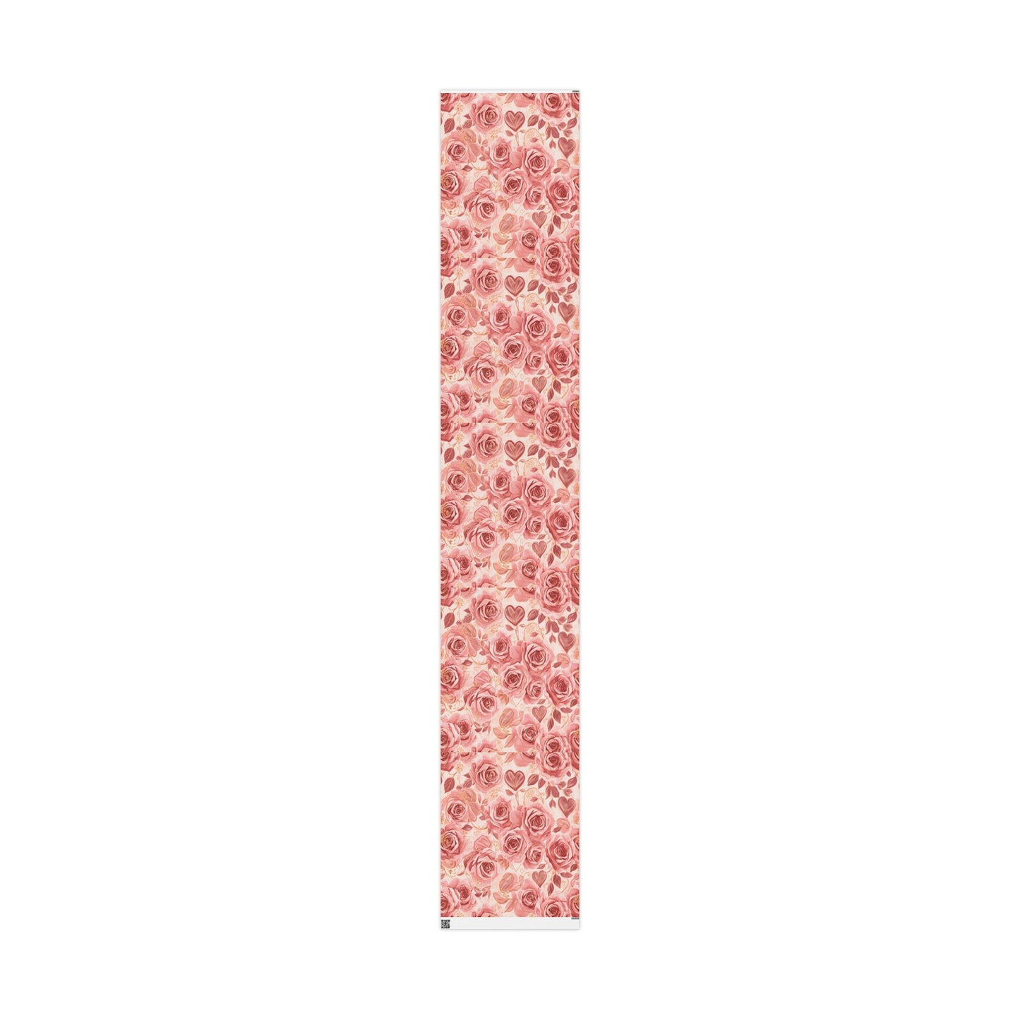 Floral Rose Wrapping Paper Roll — Vintage Pink Roses Gift Wrap for Weddings & Mother’s Day