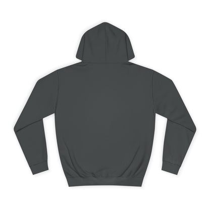 Dark gray hoodie shown from the back on a white background.
