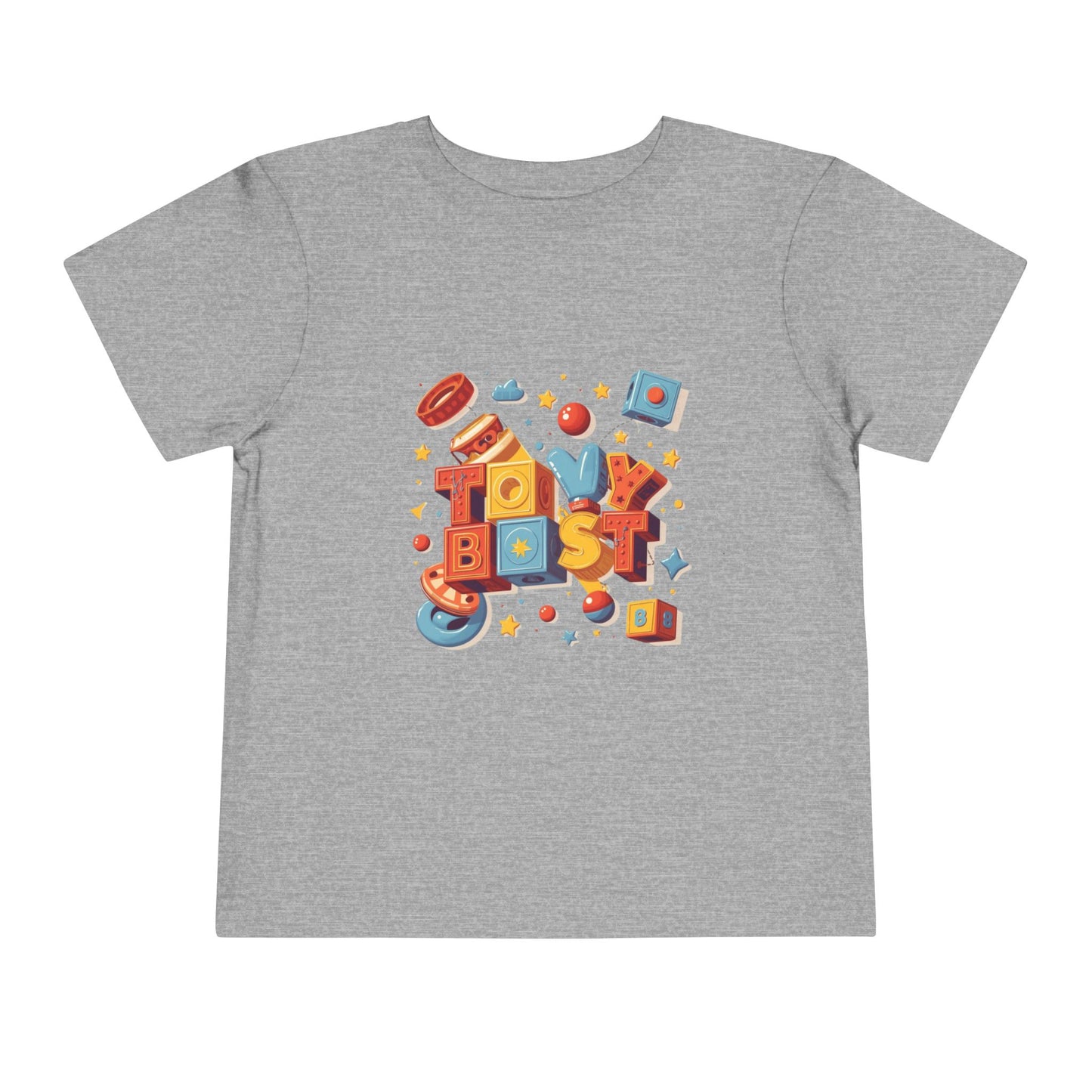 Colorful Throwback Kid graphic on t-shirt inspired by 90s toys and primary color retro