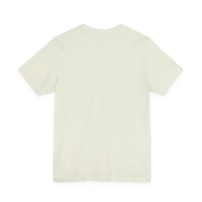 Plain back view of short sleeve jersey tee
