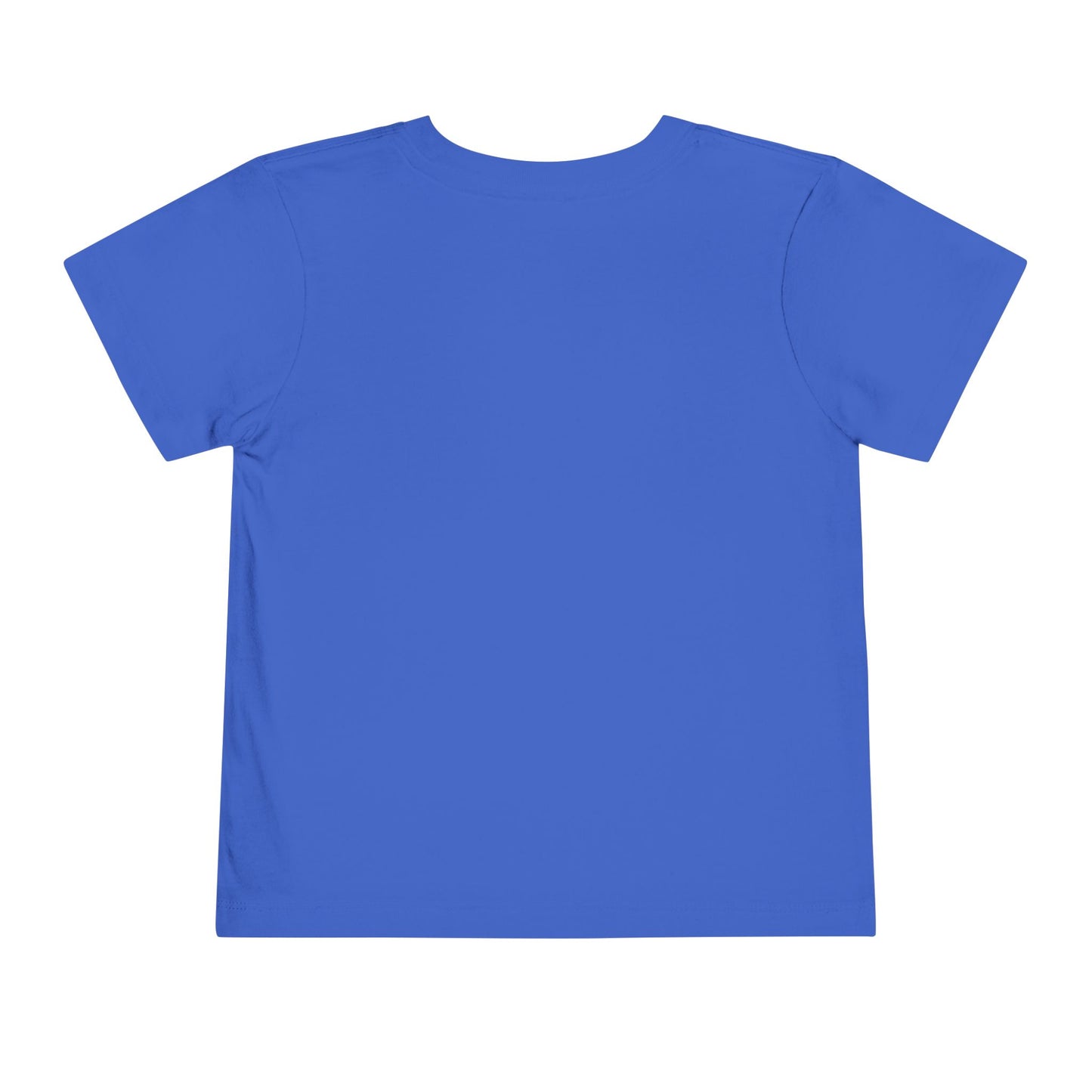 Throwback Kid retro t-shirt back view with clean solid background and primary color design theme